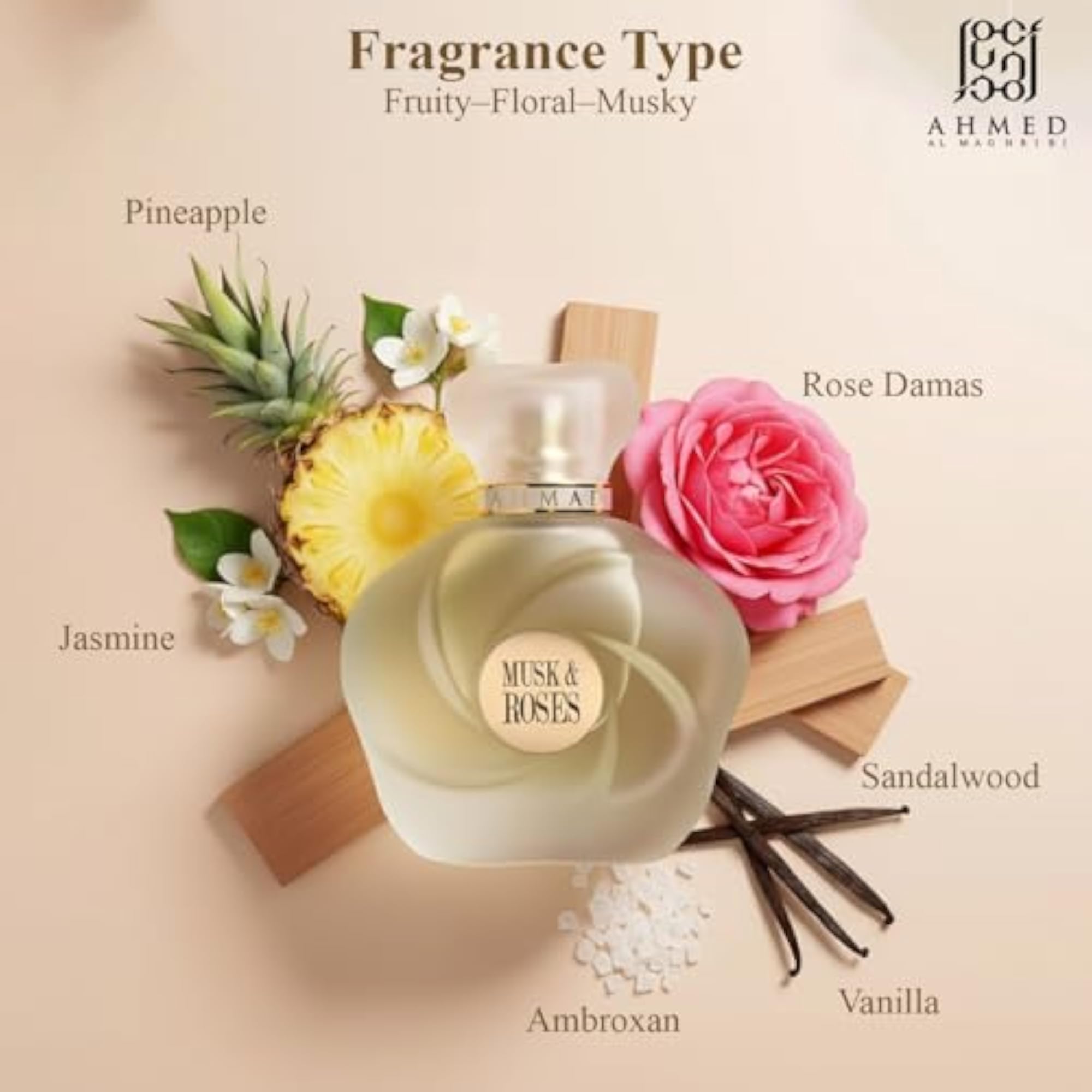 Musk & Roses Unisex Long Lasting Eau De Parfum, 75ML